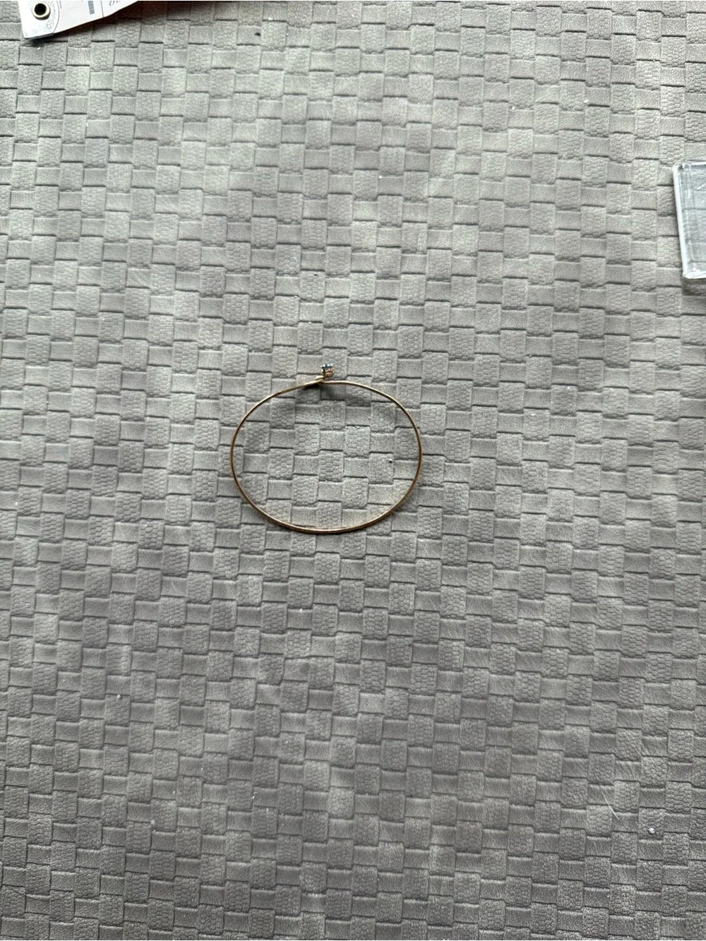 Avon Vintage Delicate Gold plated Bypass Bangle with Blue Stone